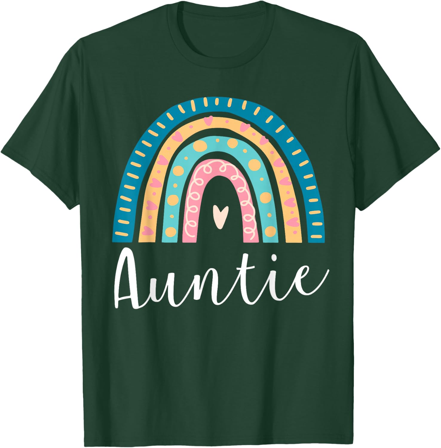 Auntie Rainbow Gifts Family Matching Birthday T-Shirt - T-Shirt | Forest