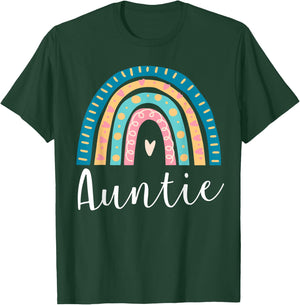 Auntie Rainbow Gifts Family Matching Birthday T-Shirt - T-Shirt | Forest