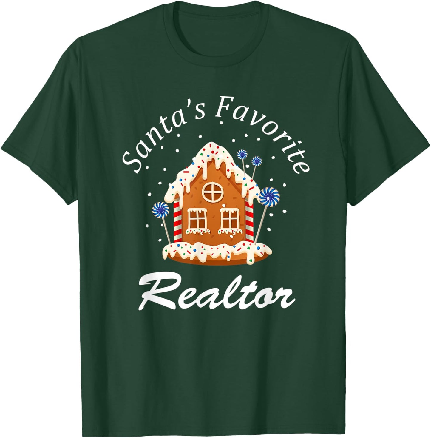 Santa’s Favorite Realtor Real Estate Agent Merry Christmas T-Shirt - T-Shirt | Forest