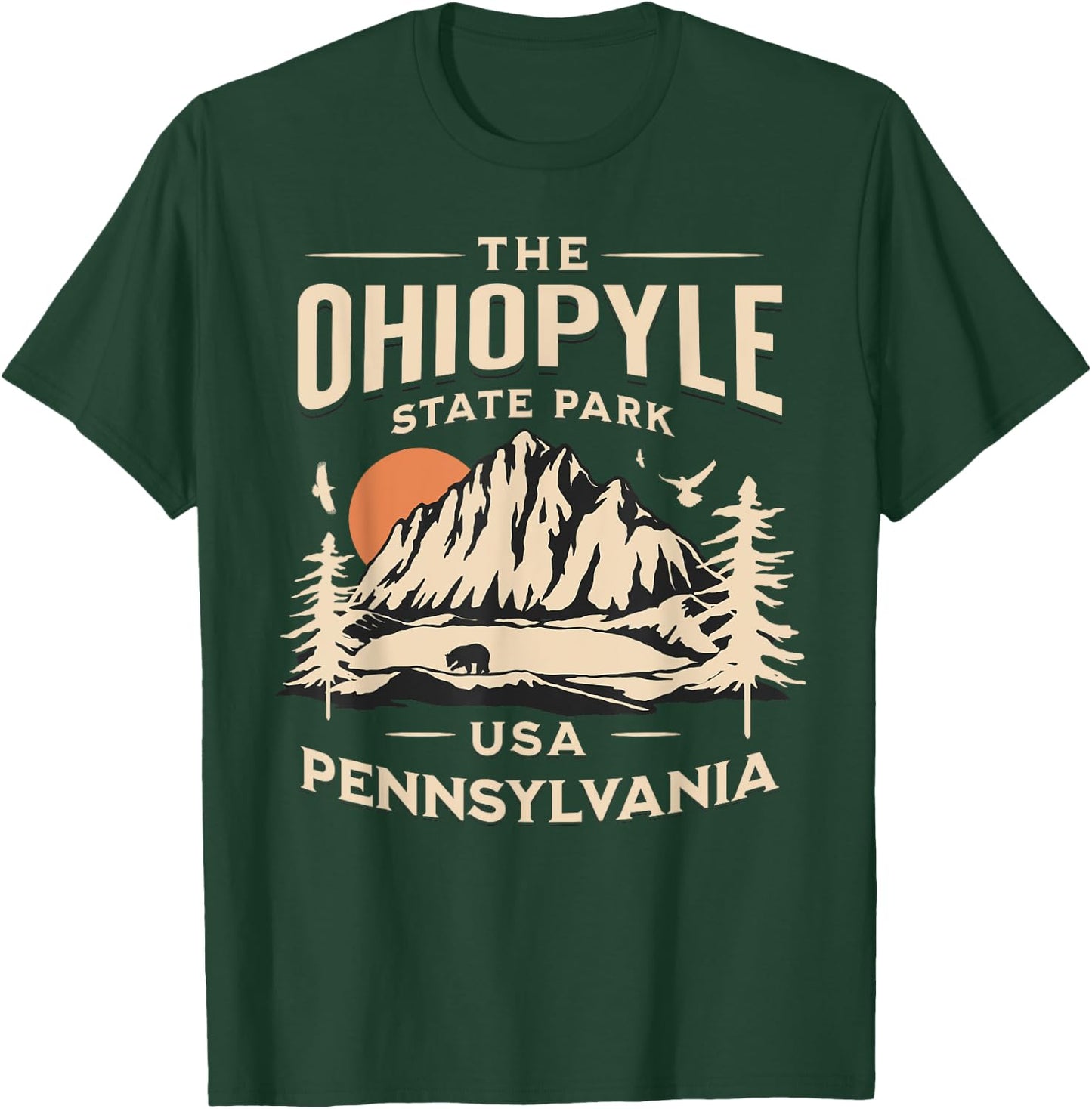 Ohiopyle State Park Pennsylvania Hike Outdoors Vintage T-Shirt - T-Shirt | Forest