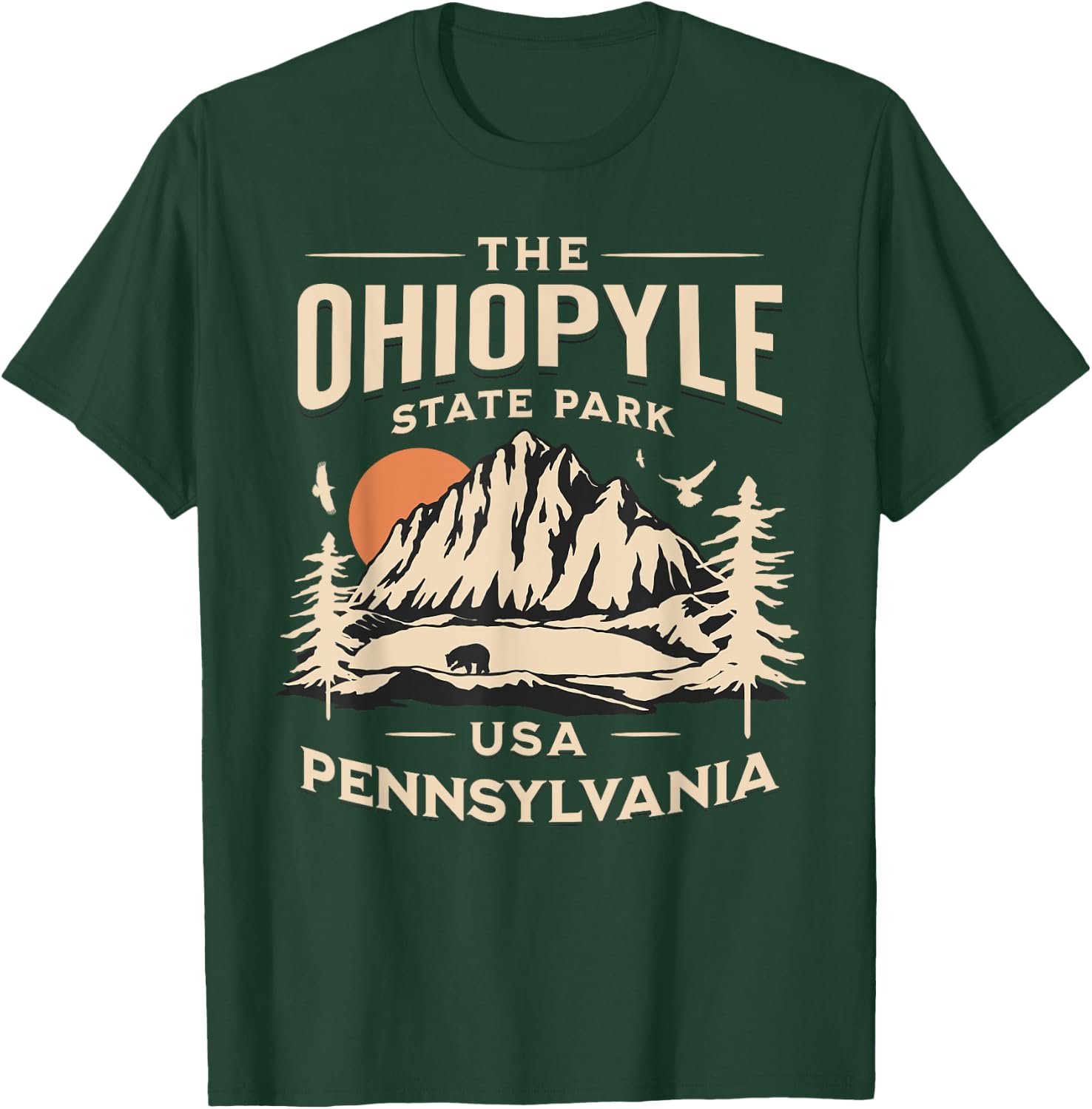 Ohiopyle State Park Pennsylvania Hike Outdoors Vintage T-Shirt - T-Shirt | Forest