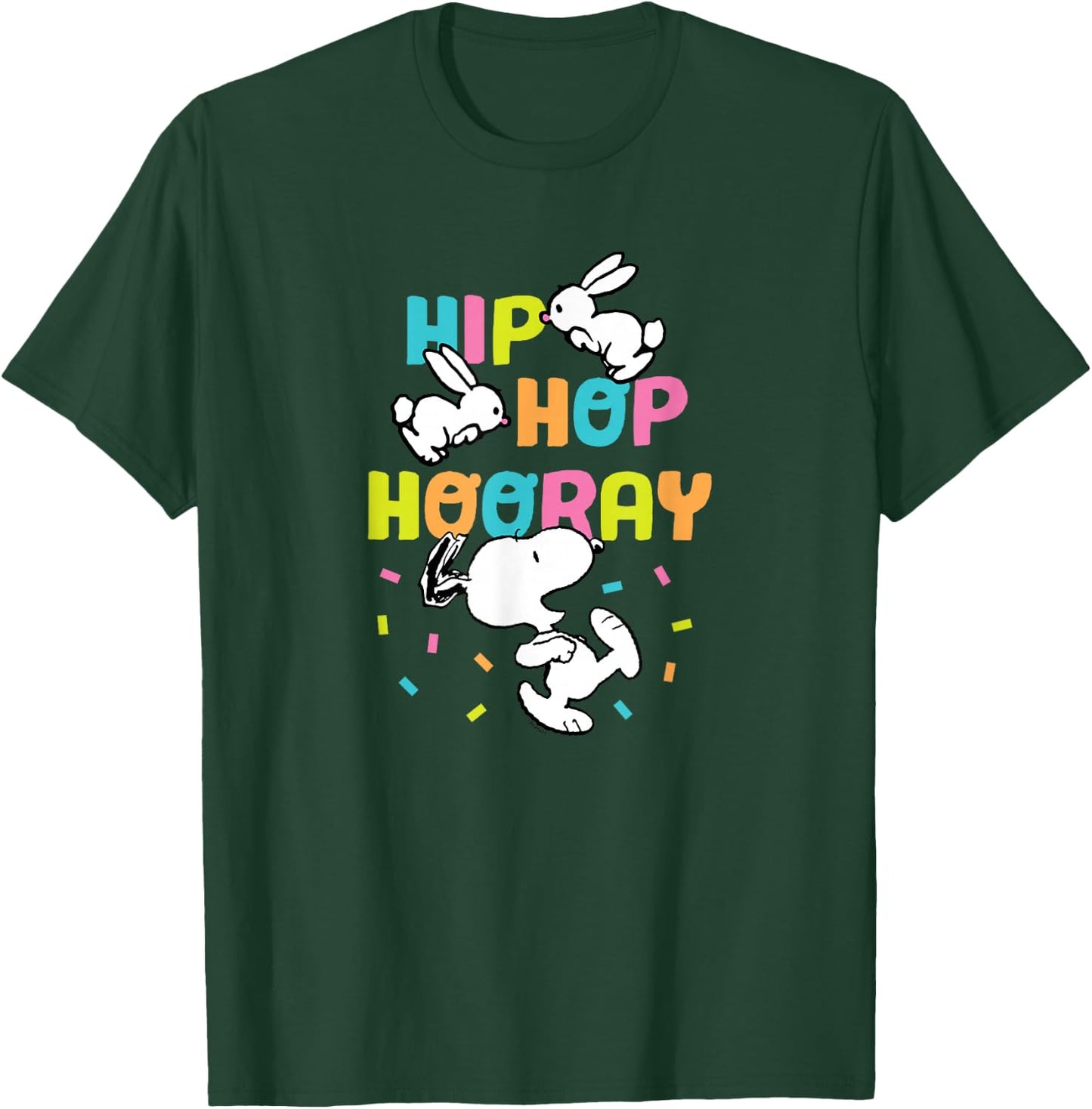 Peanuts - Easter Snoopy Rabbits Hip Hop Hooray T-Shirt - T-Shirt | Forest