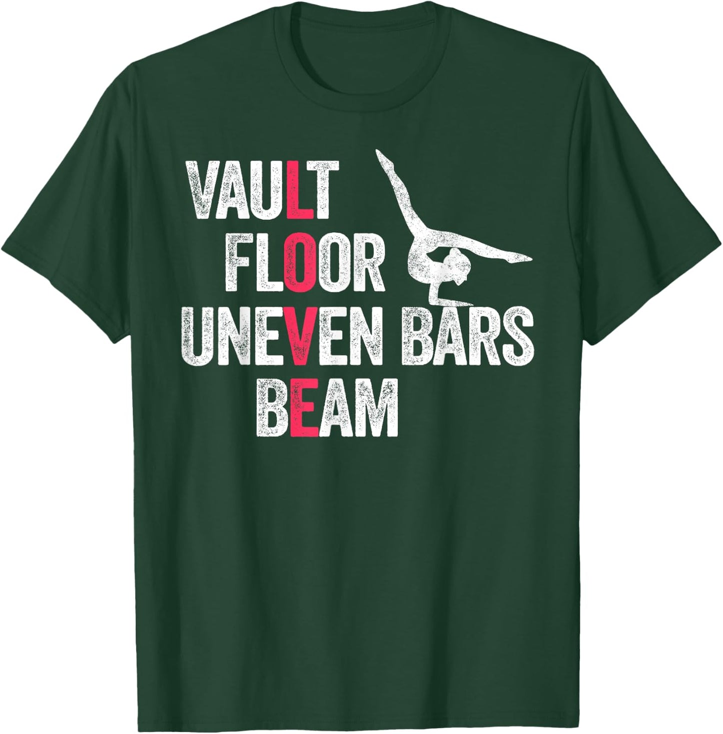 Vault Floor Uneven Bars Beam Gymnastics Gymnast Gift T-Shirt - T-Shirt | Forest
