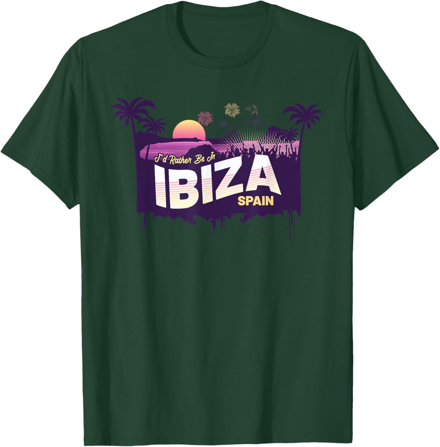 I'd Rather Be in Ibiza Vintage Spain Souvenir T-Shirt - T-Shirt | Forest
