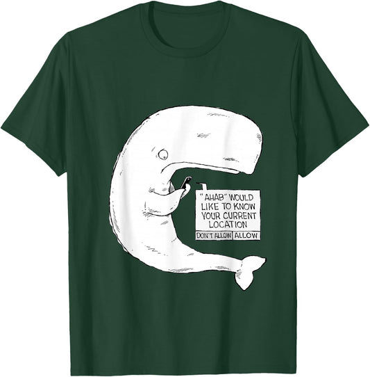 Speed Bump Funny Moby Dick Cartoon T-Shirt - T-Shirt | Forest
