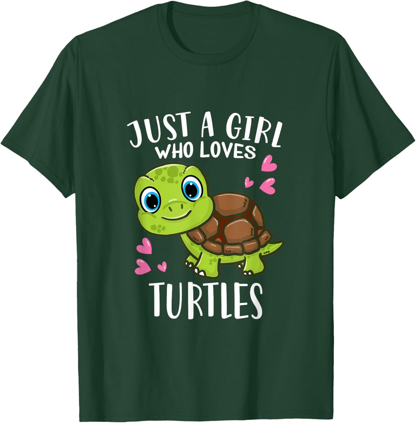Funny Cute Turtle Lover Just A Girl Who Loves Turtles T-Shirt - T-Shirt | Forest