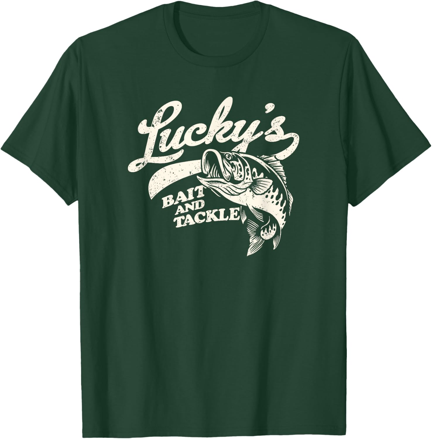Lucky's Bait And Tackle Fishing T-Shirt - T-Shirt | Forest