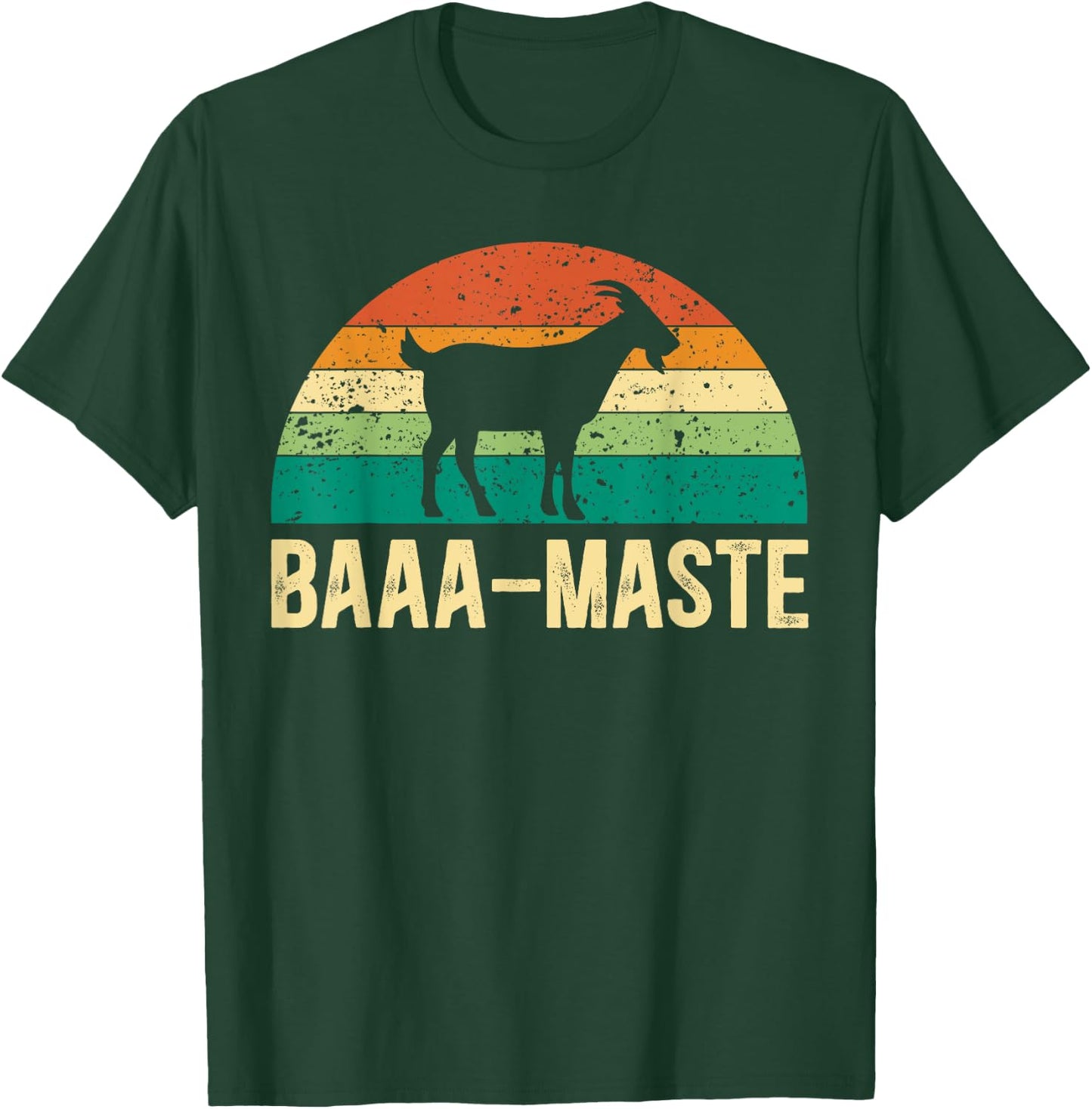 Baaa-Maste Yoga Lover Spiritual Meditation Goat Lady T-Shirt - T-Shirt | Forest