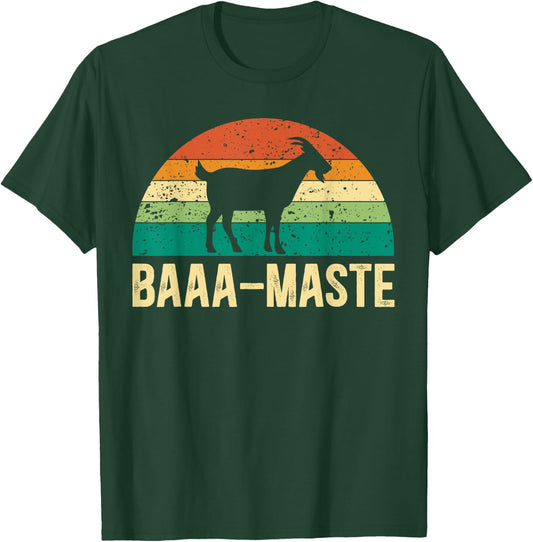 Baaa-Maste Yoga Lover Spiritual Meditation Goat Lady T-Shirt - T-Shirt | Forest