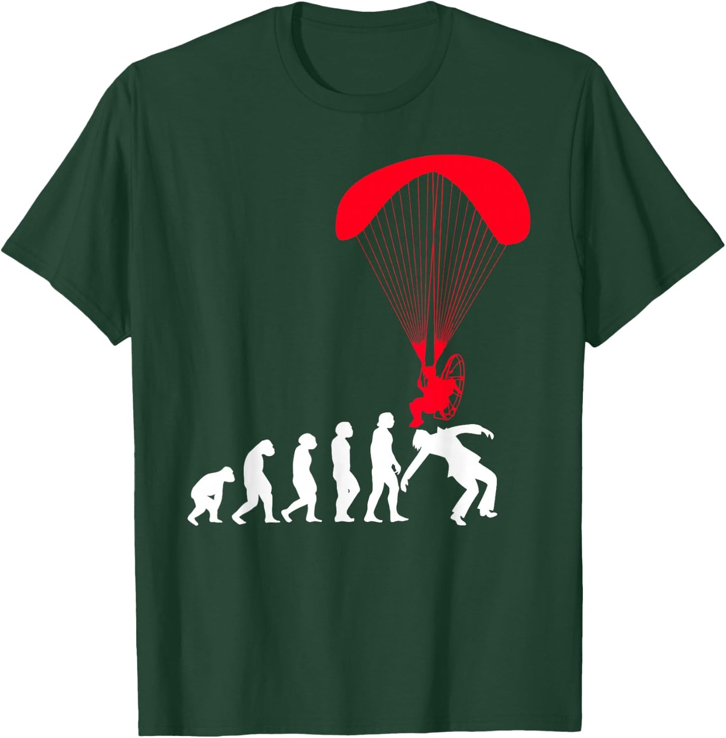 Powered Paramotor Funny Paragliding Evolution Paragliders T-Shirt - T-Shirt | Forest