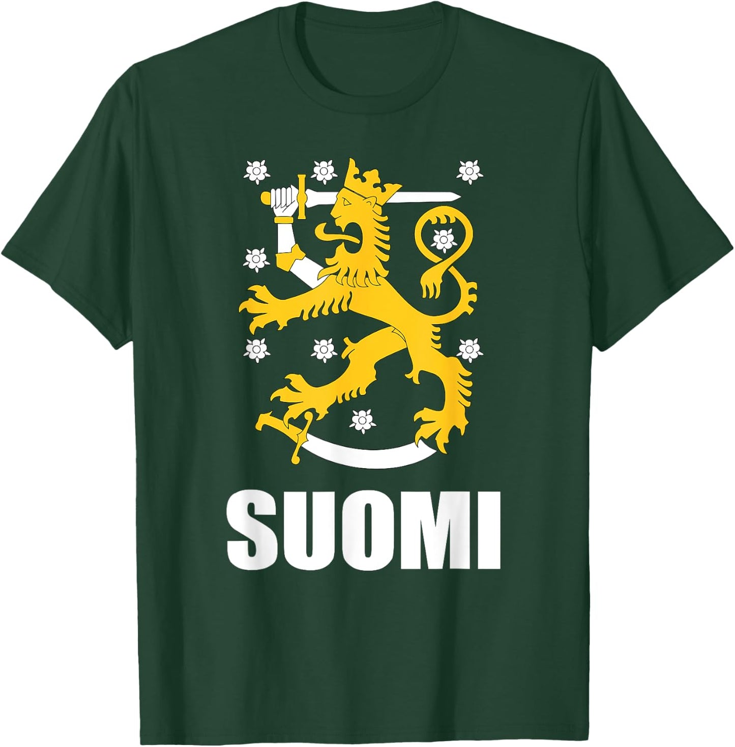 Suomi Finland Pride Shirt Finnish Coat Of Arms Souvenir Gift T-Shirt - T-Shirt | Forest