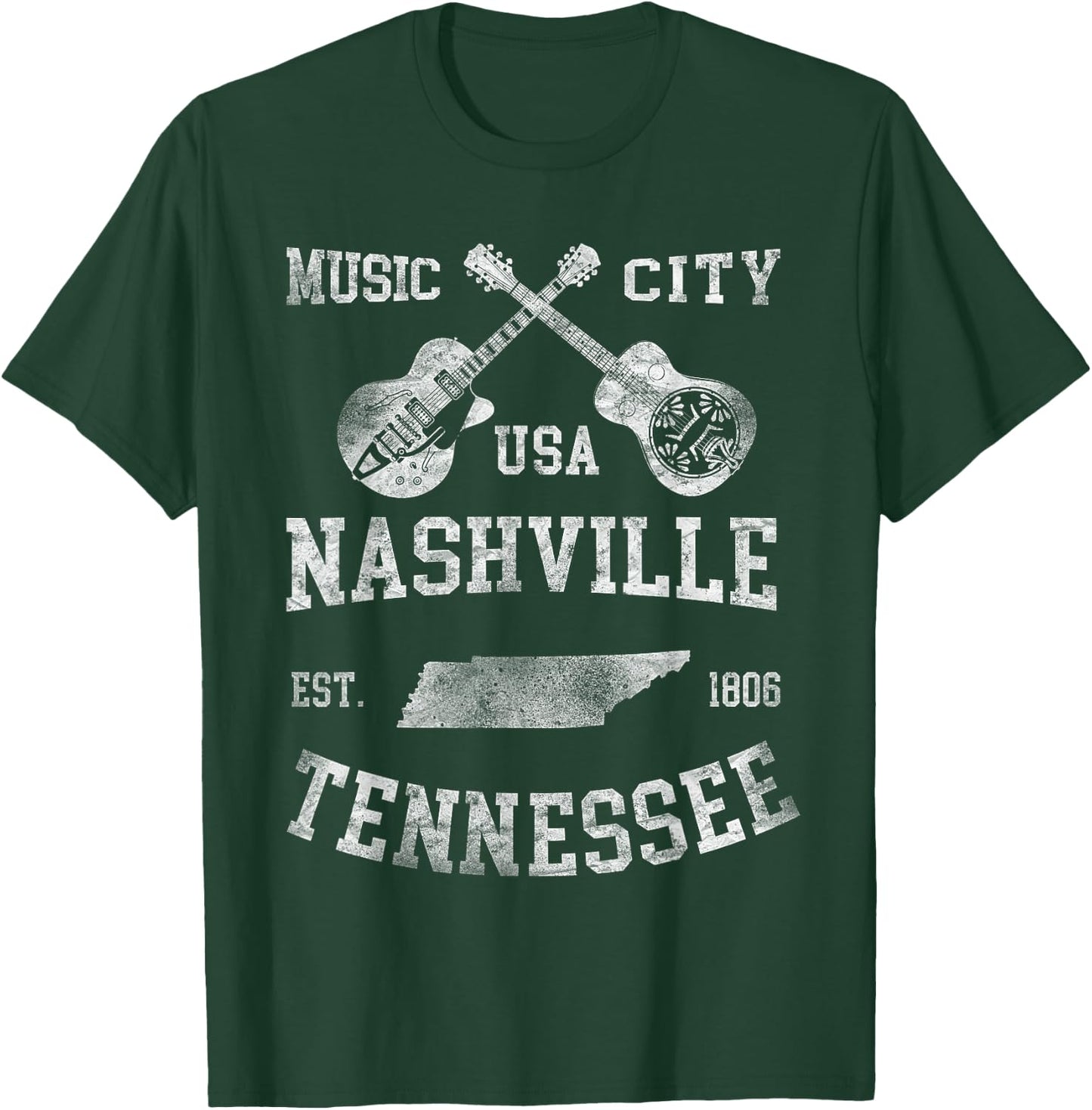 Nashville TN Tennessee COUNTRY Music Lover Travel T-Shirt - T-Shirt | Forest