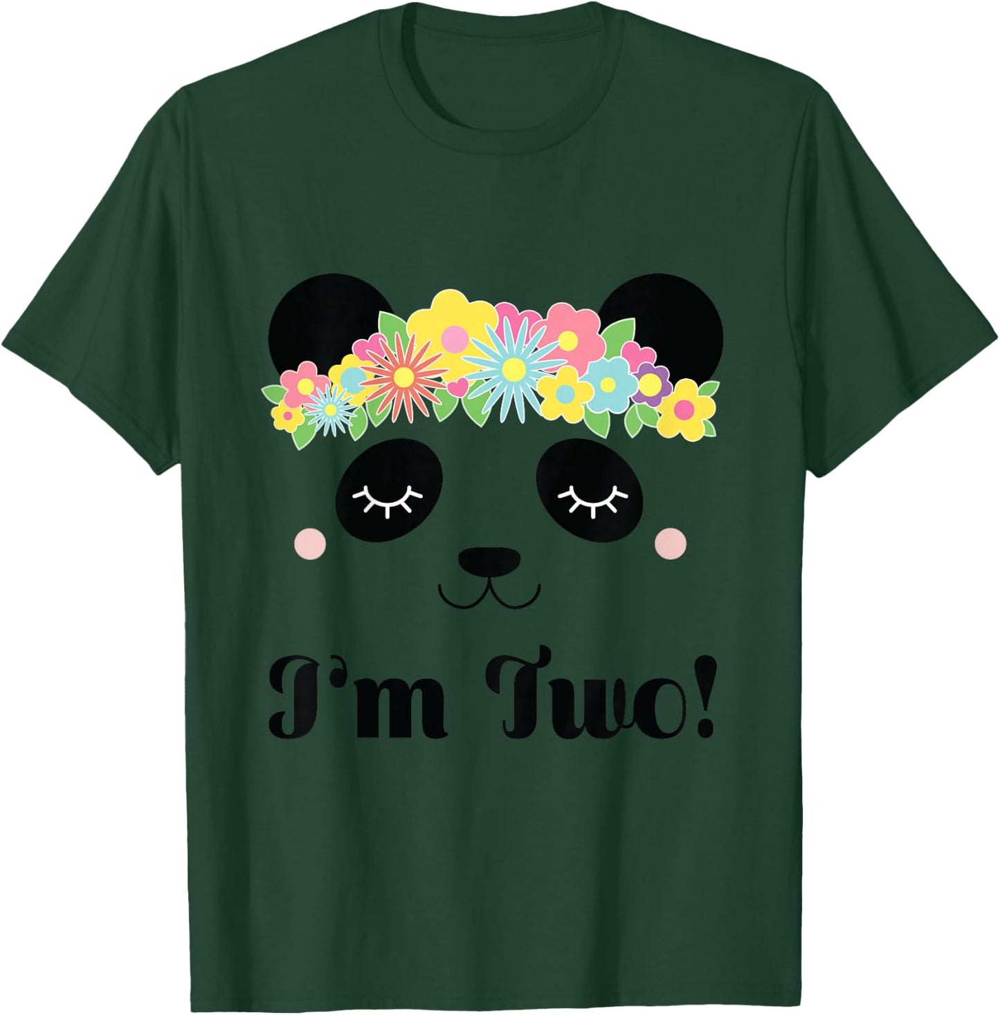 2nd Birthday Panda 2 Year Old Girl T-Shirt - T-Shirt | Forest