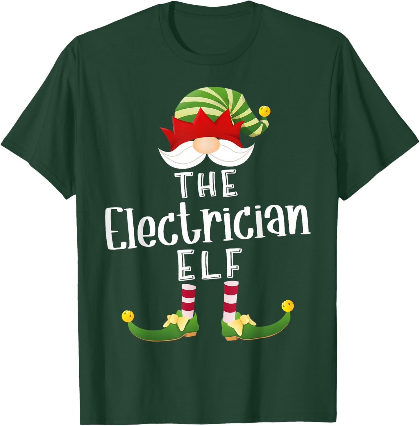 Electrician Elf Group Christmas Funny Pajama Party T-Shirt - T-Shirt | Forest