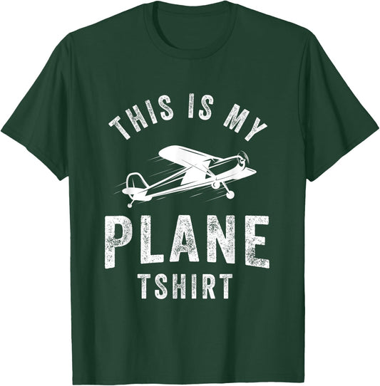 This is My Plane Funny Pilot Airplane Travel T-Shirt - T-Shirt | Forest