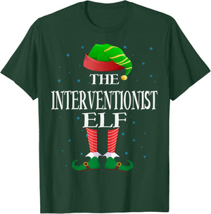 Interventionist Elf Funny Matching Pajama Group Christmas T-Shirt - T-Shirt | Forest