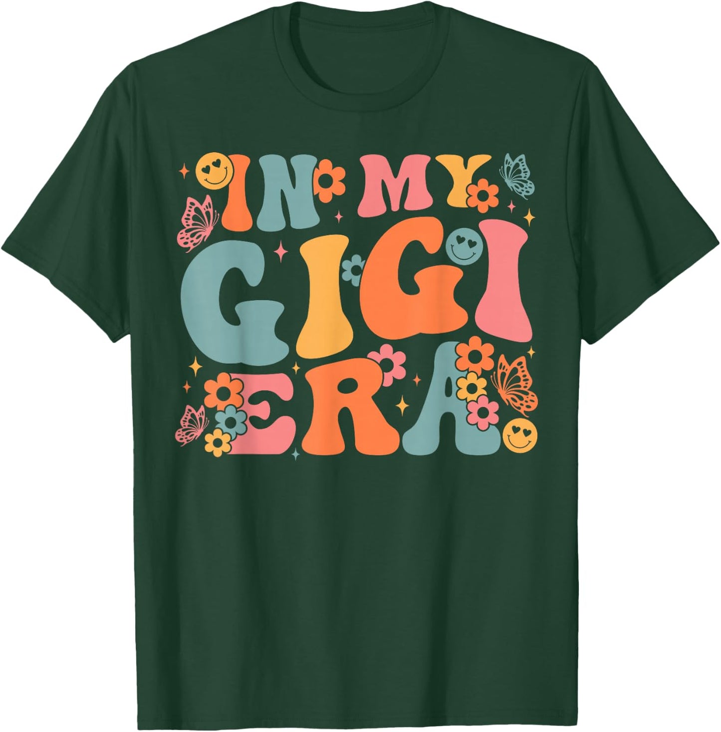 in My Gigi Era Baby Announcement for Grandma Mother's Day T-Shirt - T-Shirt | Forest