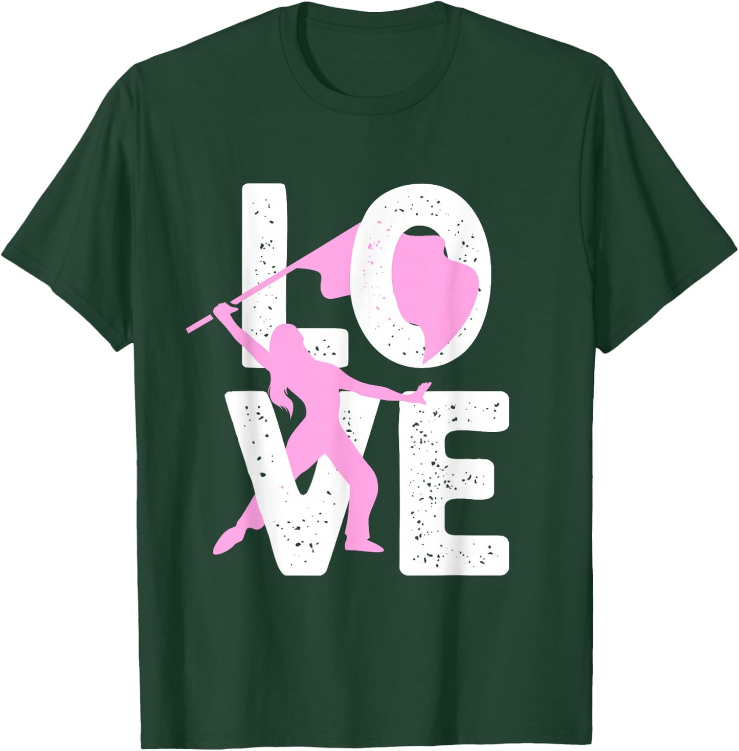 Cool Color Guard Girls Marching Band Flag Sabre T-Shirt - T-Shirt | Forest