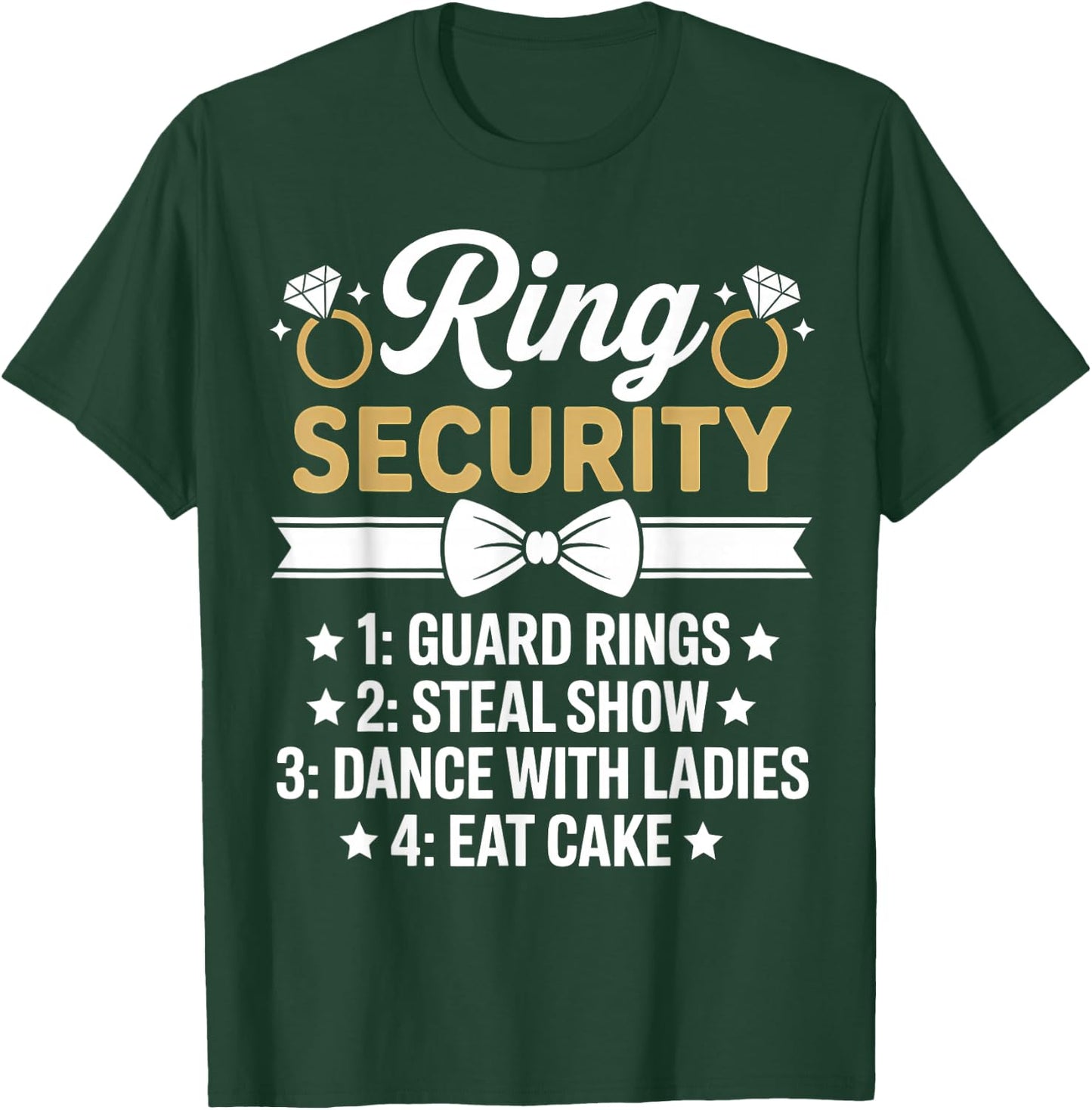 Ring Security Wedding Party Funny Ring Bearer T-Shirt - T-Shirt | Forest
