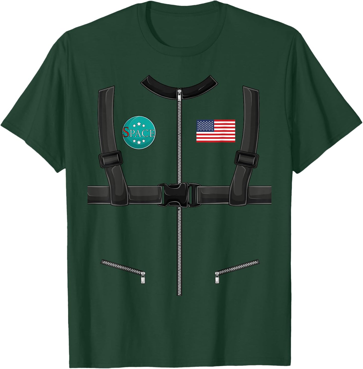 Astronaut Costume Halloween Kids boys Men Women Space planet T-Shirt - T-Shirt | Forest