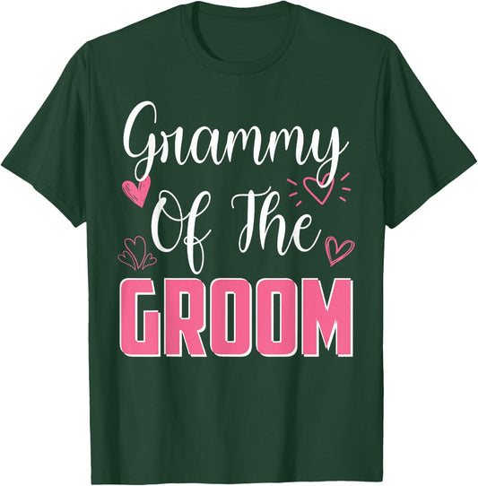 GRAMMY of the Groom Family Wedding Party Husband to Be T-Shirt - T-Shirt | Forest