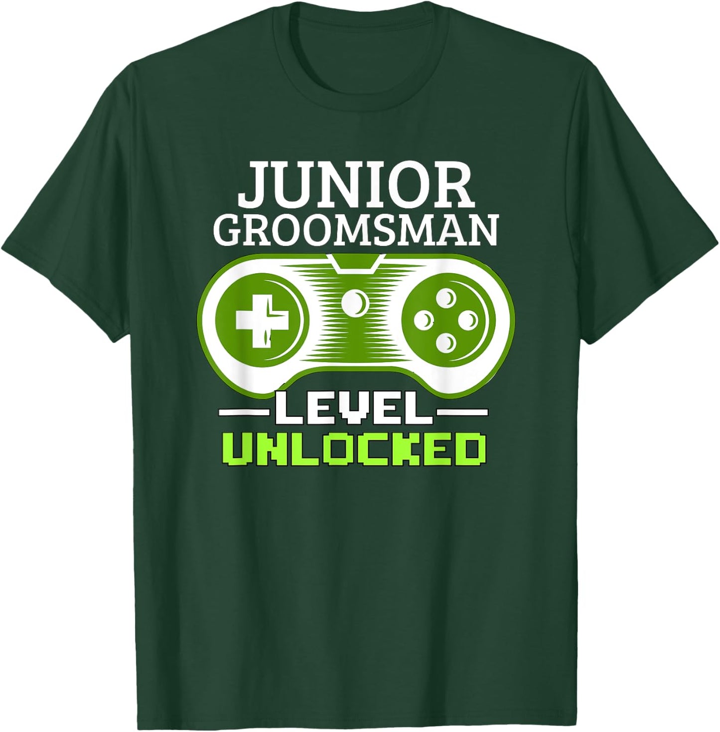 Junior Groomsman Bowtie Jr Boys Video Gamer Gaming T-Shirt - T-Shirt | Forest