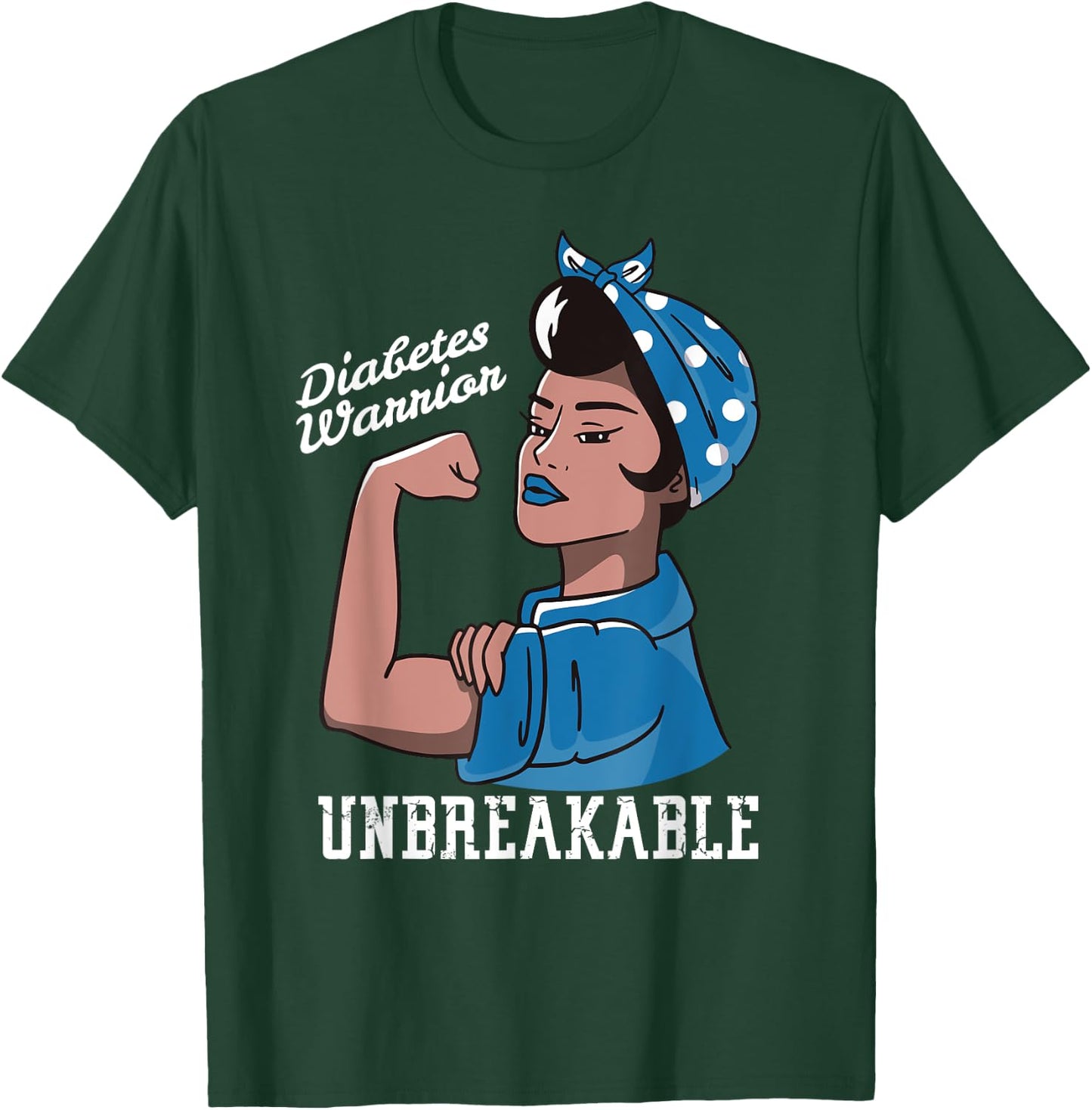 Diabetes Awareness Month Woman Unbreakable Mother T1 T2 T-Shirt - T-Shirt | Forest