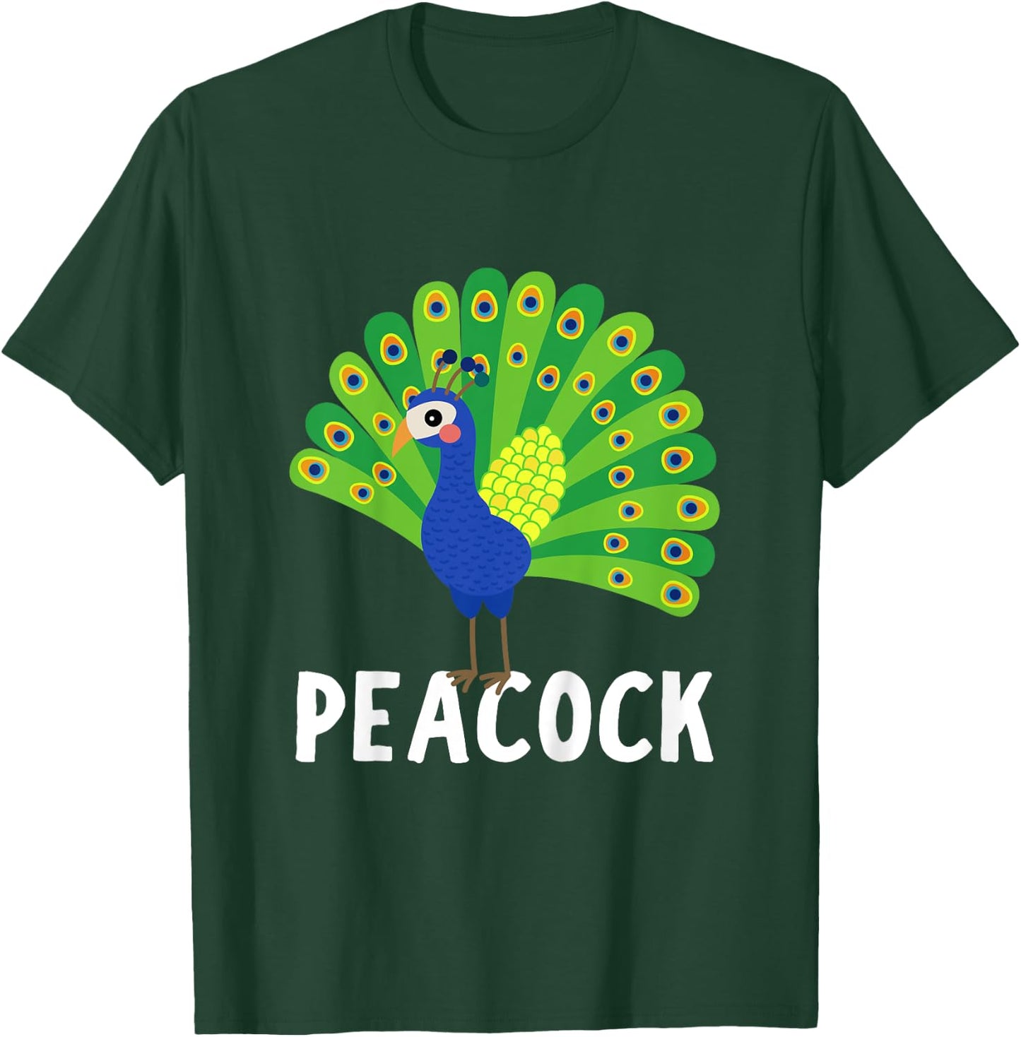 Kids Peacock Shirt For Boys Or Girls | Cute Peacock Gift T-Shirt - T-Shirt | Forest