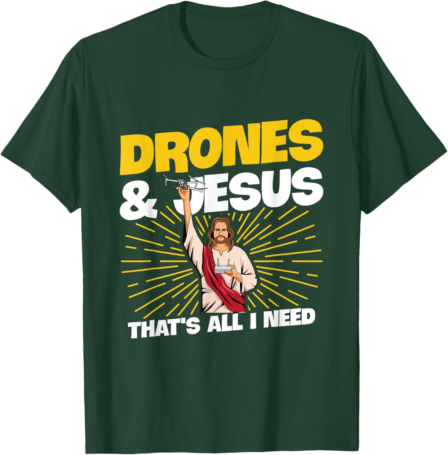 Quadcopter Design for a Drone Pilot T-Shirt - T-Shirt | Forest