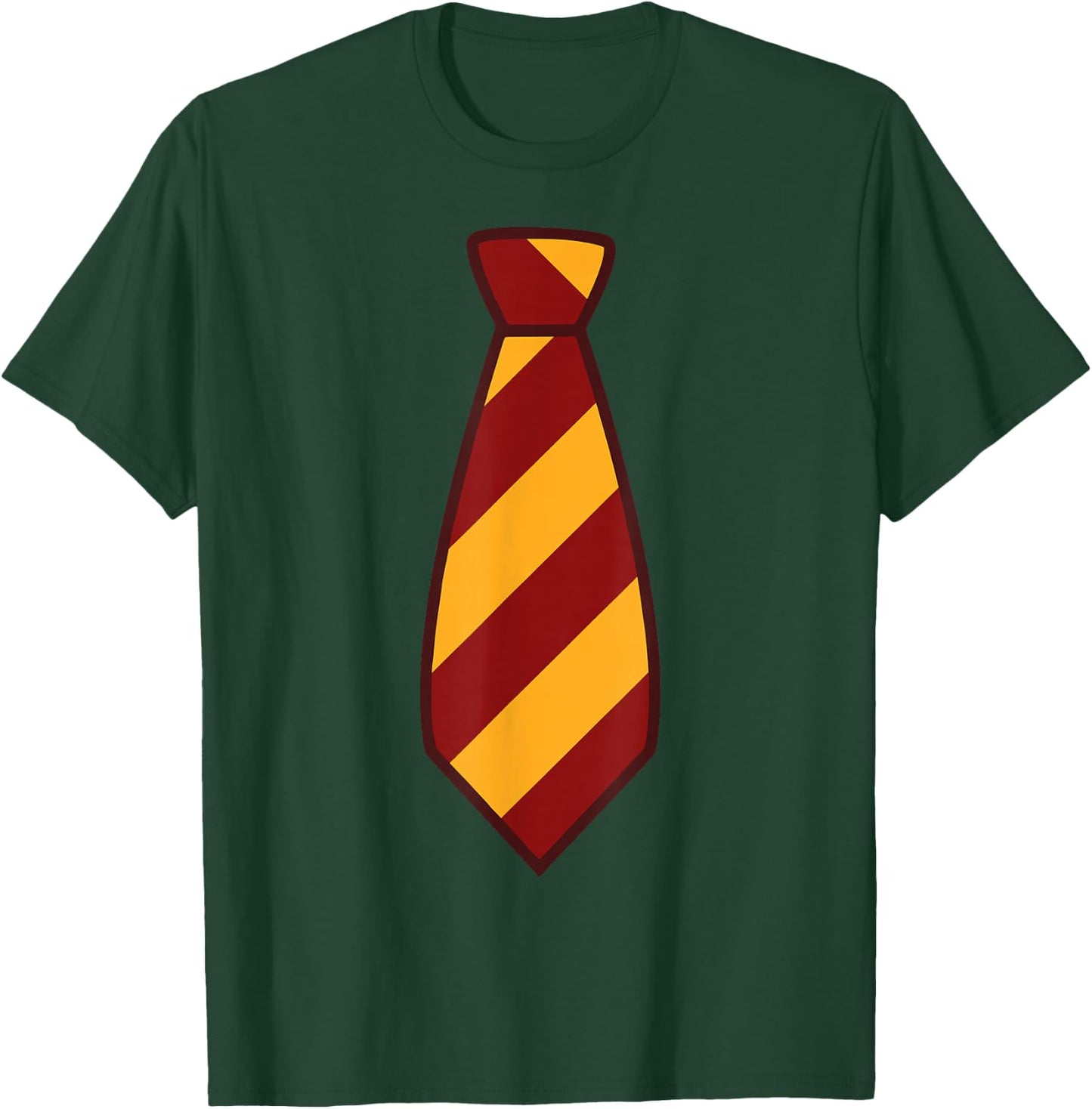 Gold & Maroon Striped tie T-Shirt - T-Shirt | Forest