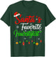 Funny Xmas Santa's Favorite Hairstylist Christmas T-Shirt - T-Shirt | Forest