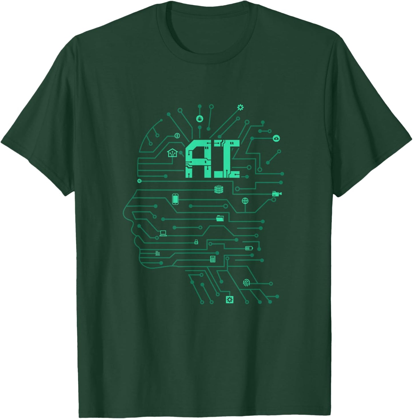 AI Artificial Intelligence Computer Science Technology Coder T-Shirt - T-Shirt | Forest