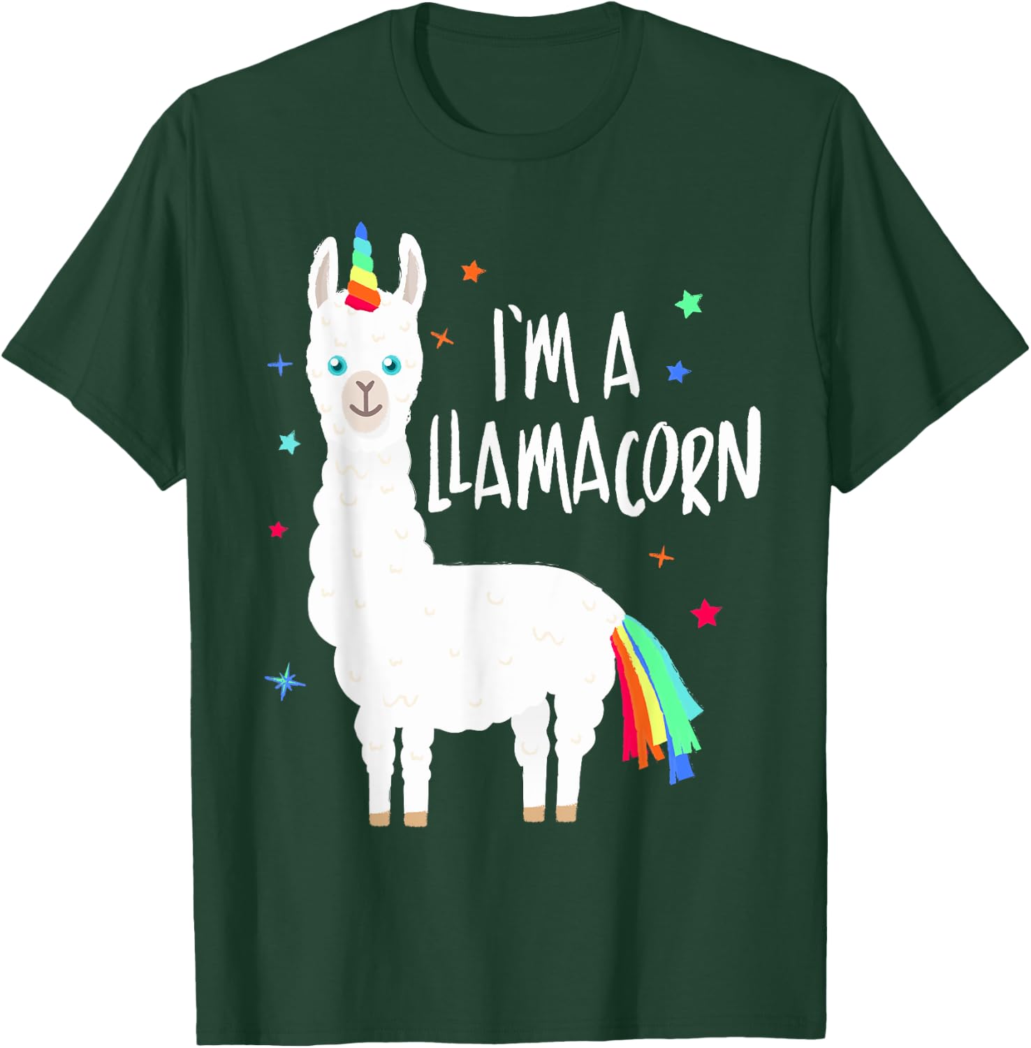 Llamacorn - Funny Cute Llama Unicorn T-Shirt - T-Shirt | Forest