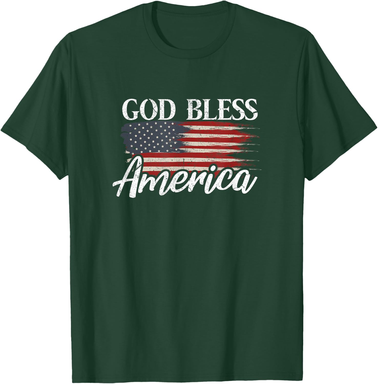 God Bless America 4th of July Patriotic USA T-Shirt - T-Shirt | Forest