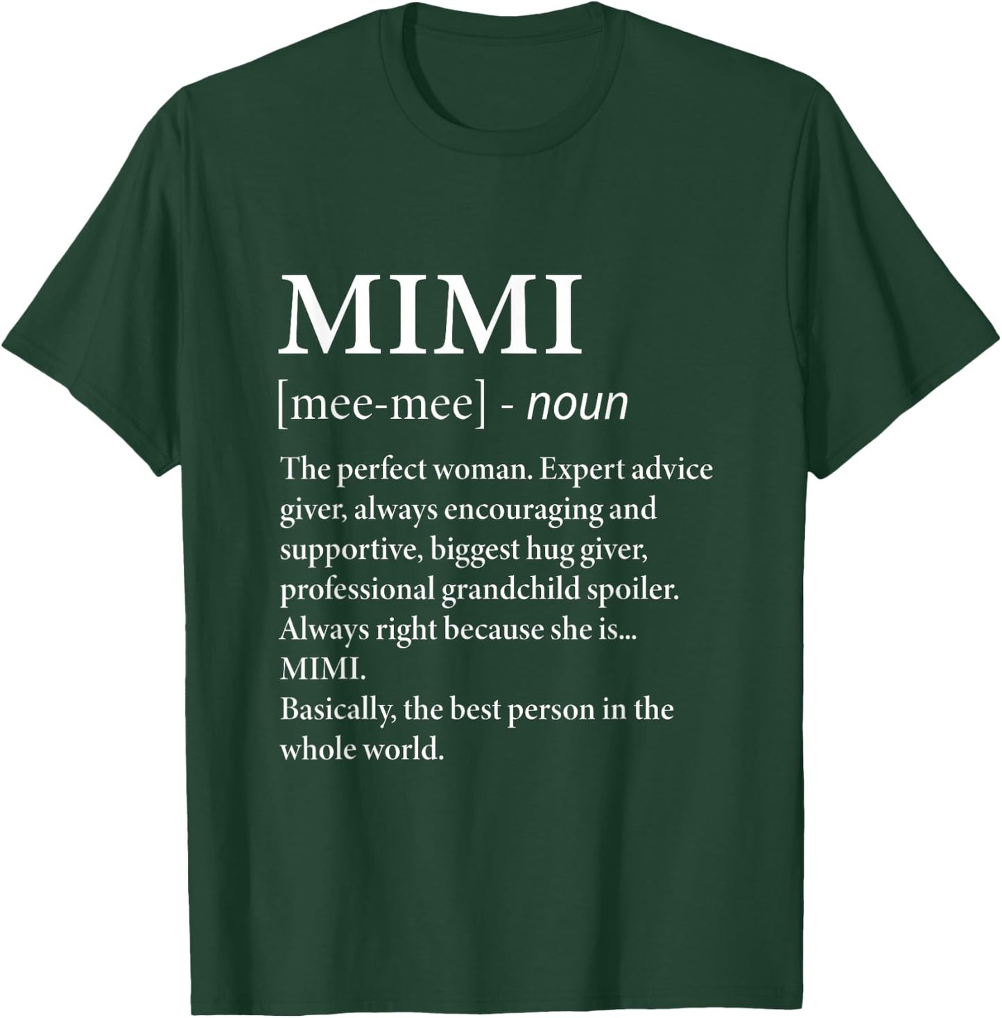 Mimi Definition Grandma - Funny Grandmother T-Shirt - T-Shirt | Forest