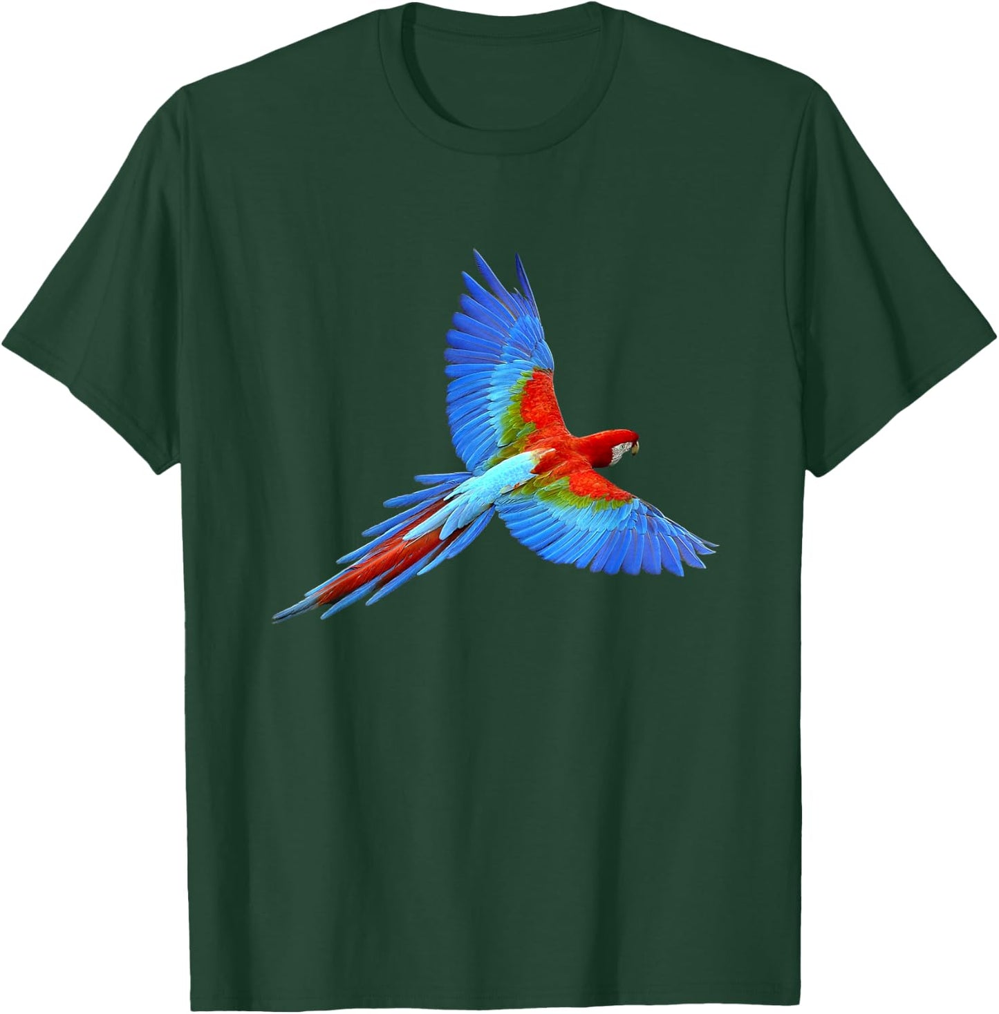 Beautiful Flying Macaw Parrot T-Shirt - T-Shirt | Forest