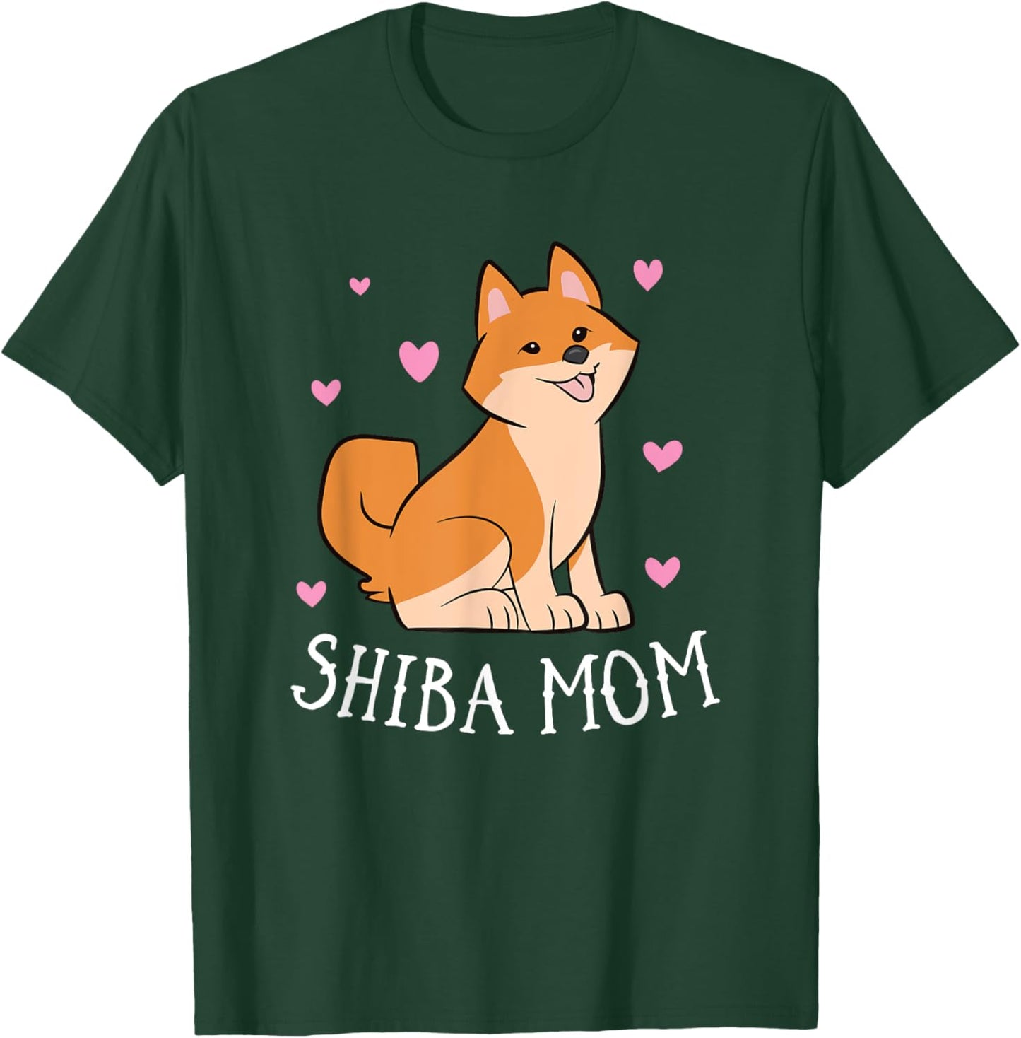 Shiba Inu Dog Funny Shiba Inu Mom Dog Shiba Mom Men Women Girls Kids T-Shirt - T-Shirt | Forest
