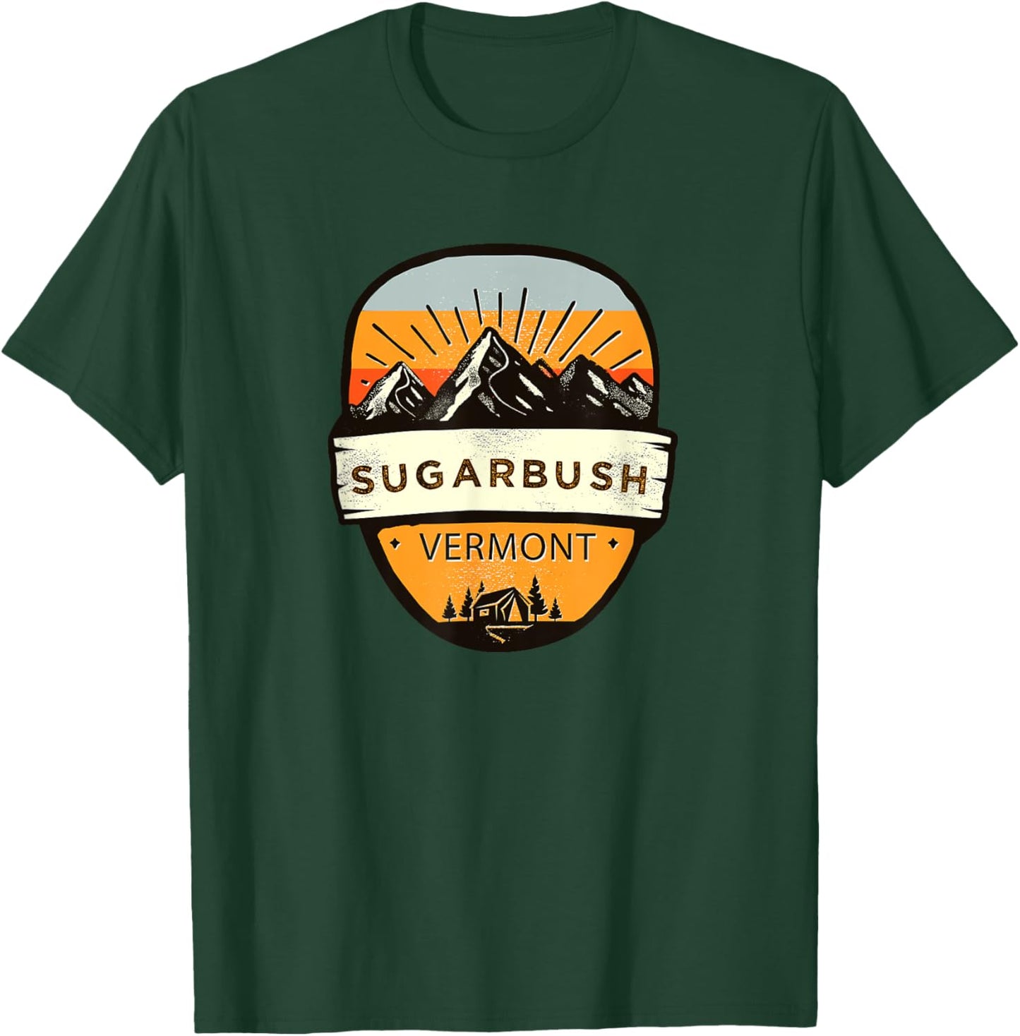 Retro Vintage Sugarbush, Vermont Souvenir T-Shirt - T-Shirt | Forest