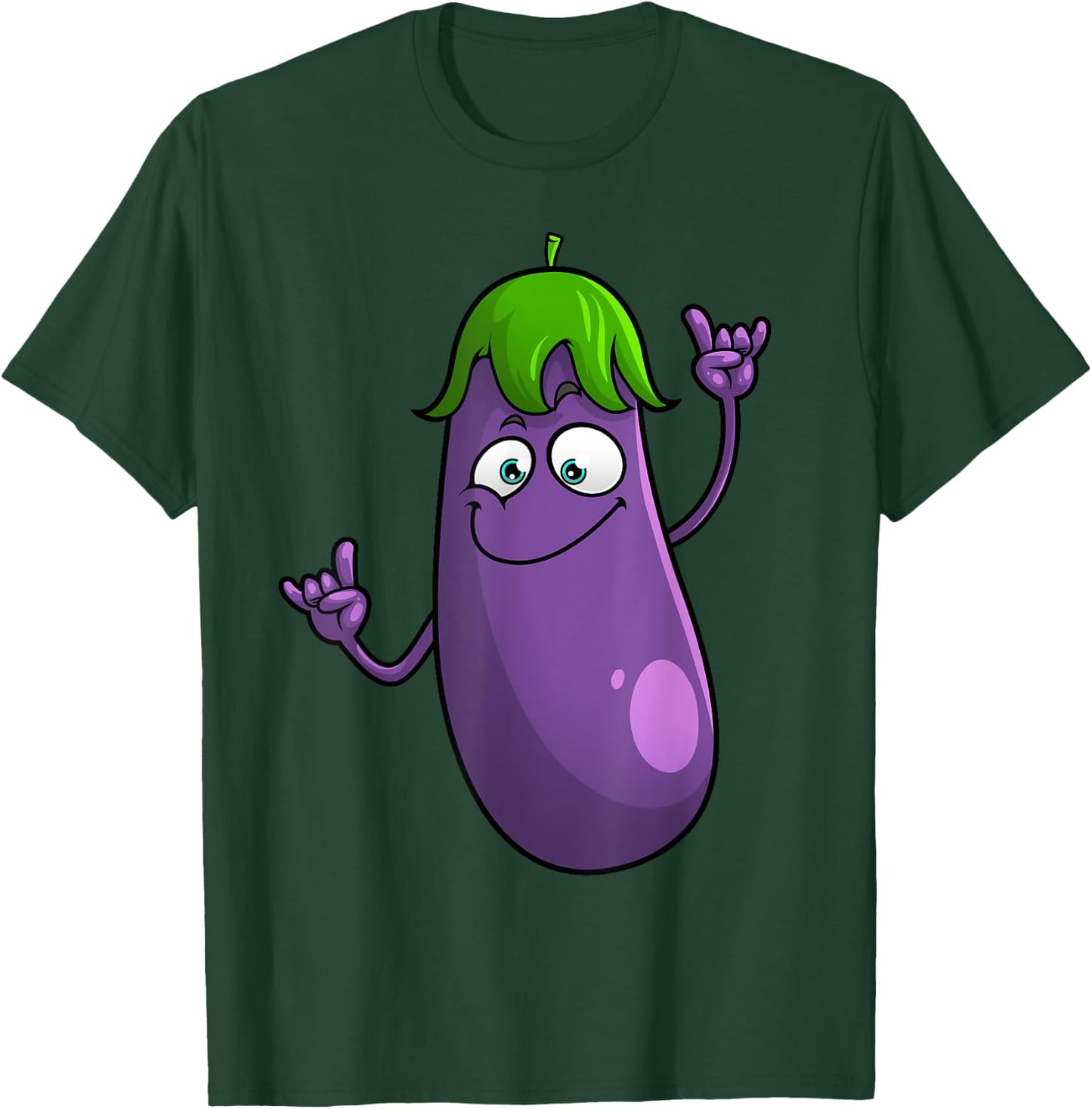 Funny Eggplant Designs Women Fruit Vegetable T-Shirt - T-Shirt | Forest