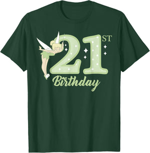 Disney Peter Pan 21st Birthday Tinkerbell Portrait T-Shirt - T-Shirt | Forest