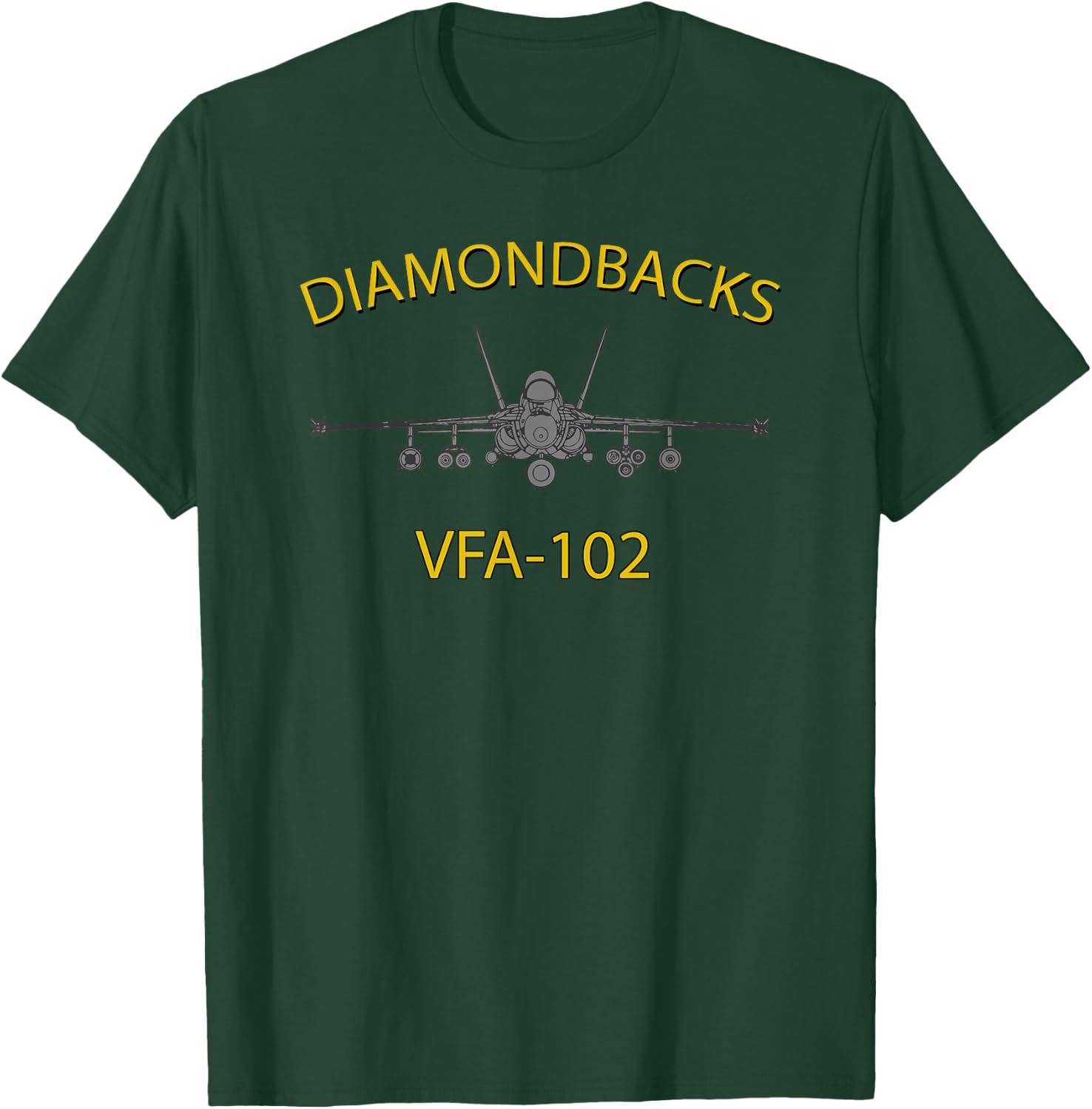 VFA-102 Diamondbacks Squadron F-18 Super Hornet T-Shirt - T-Shirt | Forest