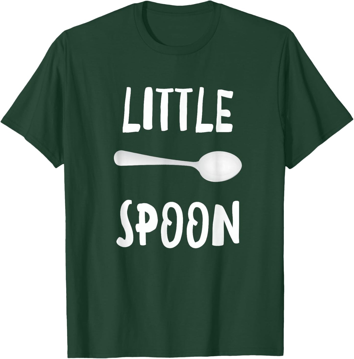 Little Spoon Big Spoon Shirts -Adults Black Small Classic Fit Short Sleeve T-Shirt - T-Shirt | Forest
