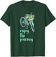 Enjoy the Journey Cycling Green Bicycle with Flowers T-Shirt - T-Shirt | Forest