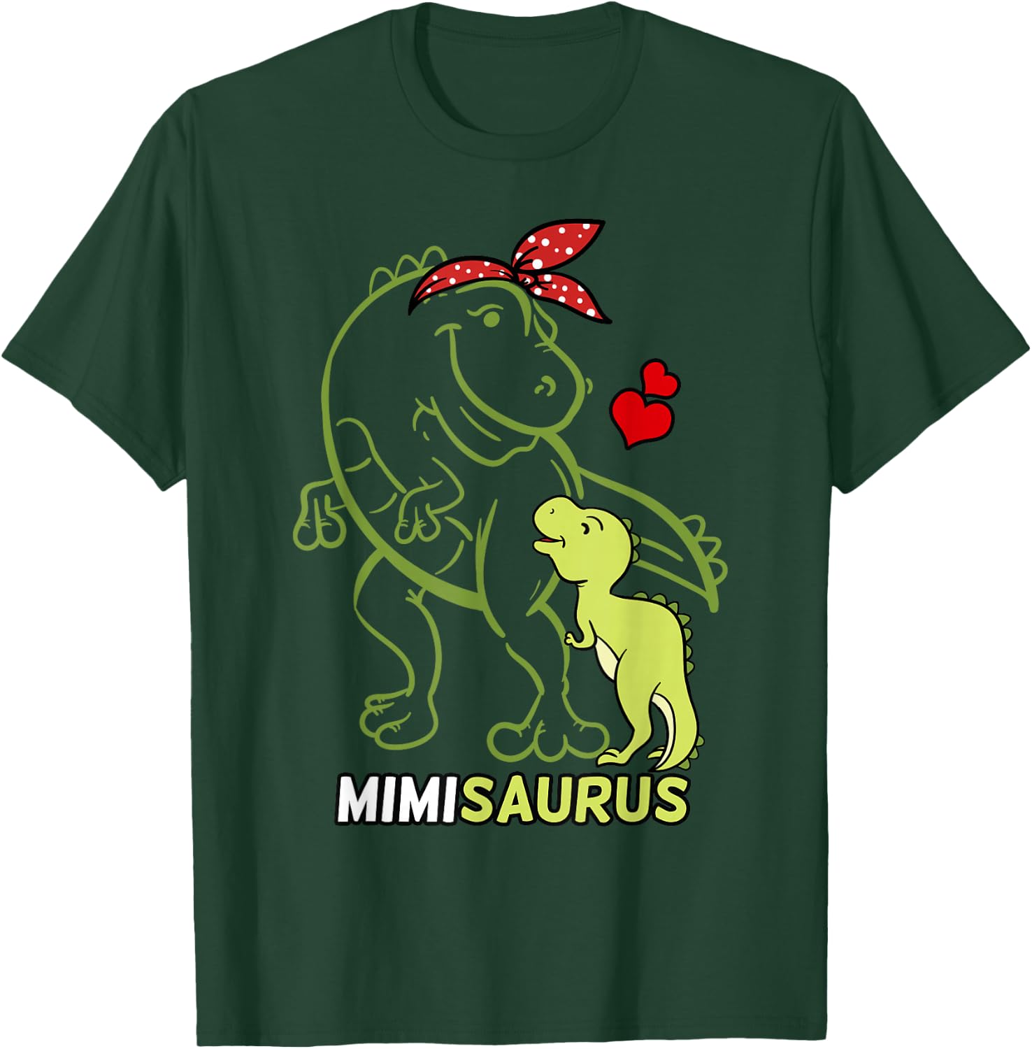 Mimisaurus Mimi Tyrannosaurus Dinosaur Baby Mother's Day T-Shirt - T-Shirt | Forest