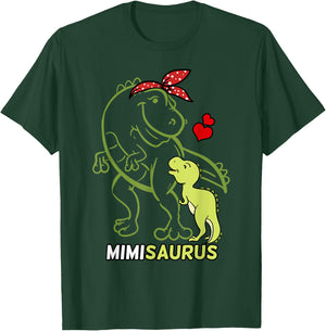 Mimisaurus Mimi Tyrannosaurus Dinosaur Baby Mother's Day T-Shirt - T-Shirt | Forest