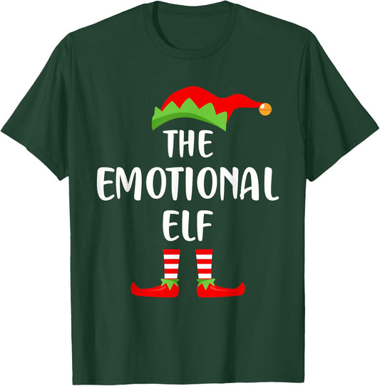 The Emotional Elf Christmas Party Matching Family Pajama T-Shirt - T-Shirt | Forest