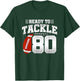 80th Birthday - Football Birthday Party - 80th Birthday T-Shirt - T-Shirt | Forest