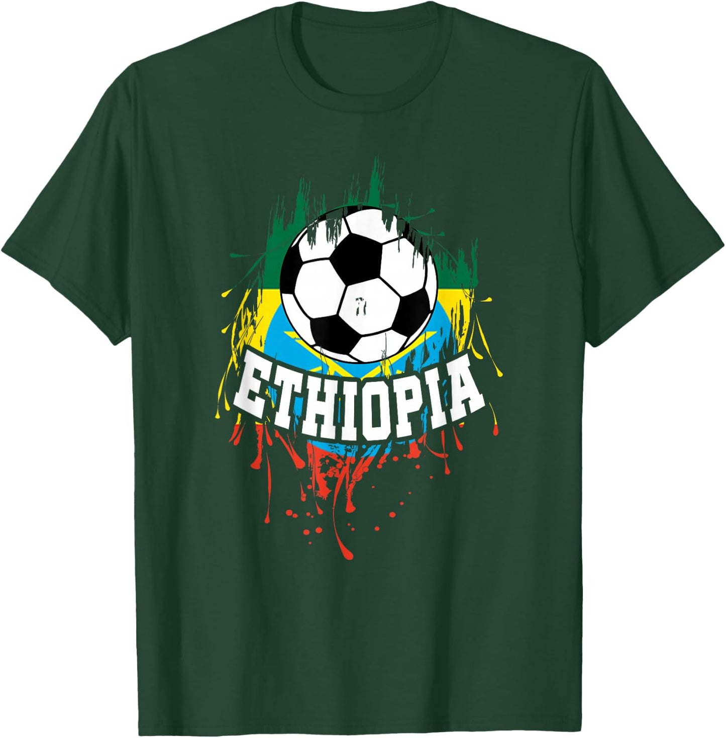 Ethiopia Soccer Ethiopian Football Habesha Futbol T-Shirt - T-Shirt | Forest