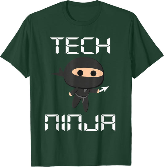 Tech Ninja Funny IT Computer Techie Support Help Desk T-Shirt - T-Shirt | Forest