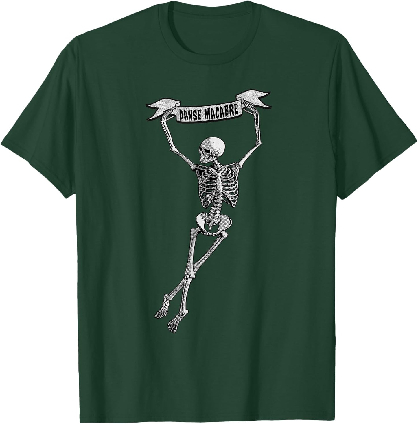 Danse Macabre Dancing Skeleton Halloween Dance of Death T-Shirt - T-Shirt | Forest